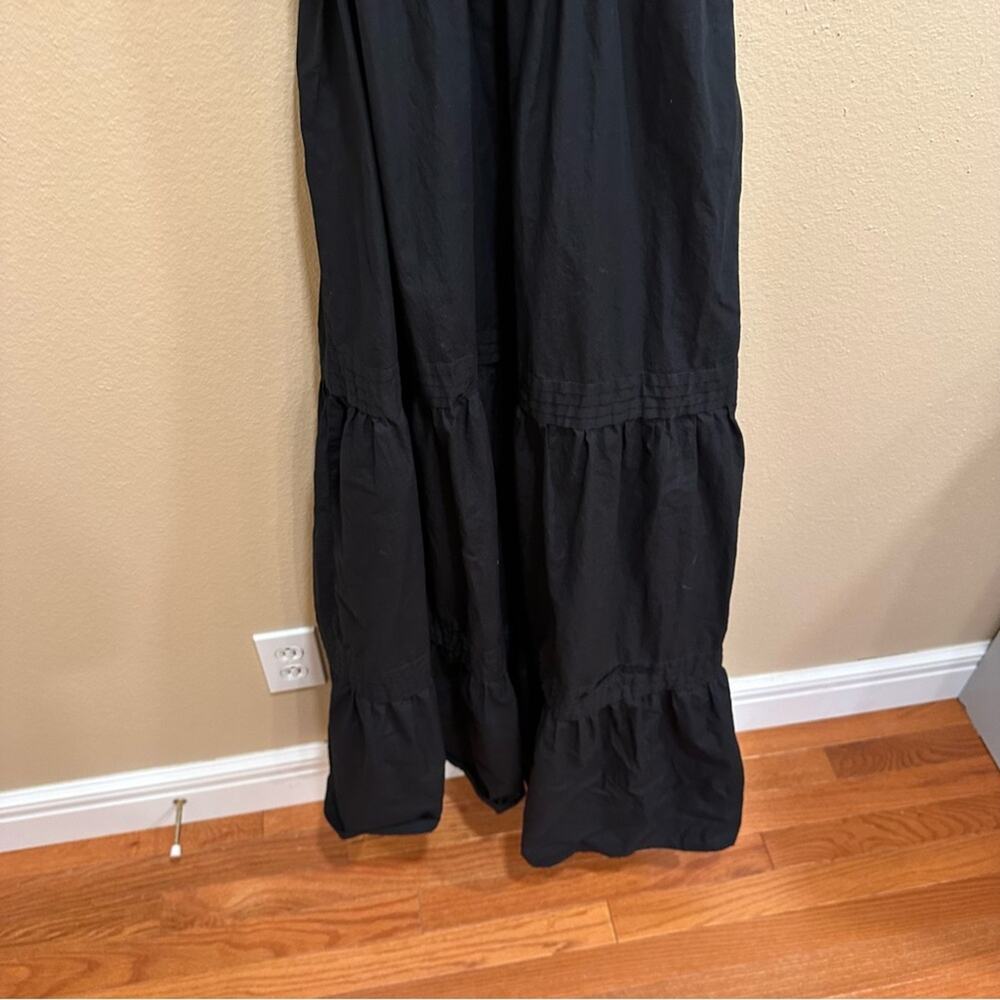 Anthropologie Cleobella Black Organic Cotton Smocked Maxi Dress XL - Picture 12 of 12